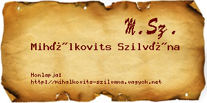 Mihálkovits Szilvána névjegykártya